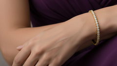 Bezel Set Natural Round Diamond Tennis Bracelet