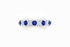 Sapphire With Diamond Ten Stone