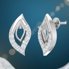 Diamond Illusion Cluster Stud Earrings - Square Double Halo