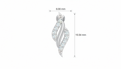 Graceful Swirl Diamond Stud Earrings