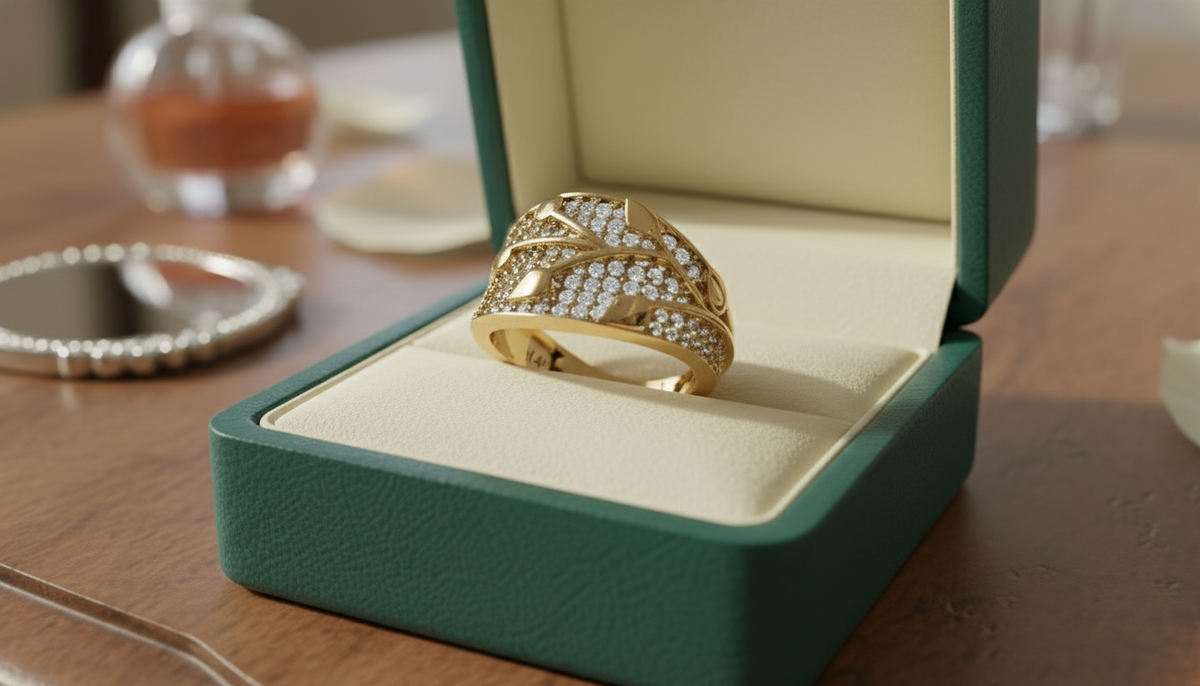 Sculptural Gold & Diamond Filigree Ring