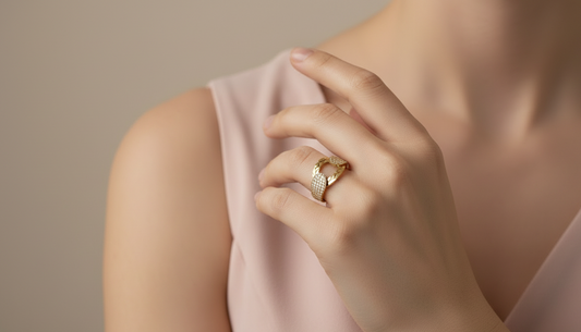 The Teardrop Gold Diamond Ring