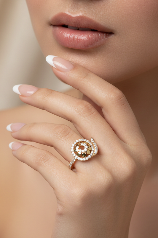 Spiral Swirl Floral Cluster
