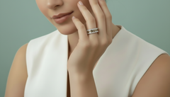 The Meander Modern Silver Ring