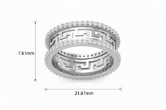 The Meander Modern Gold & Diamond Band