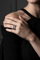 The Meander Modern Silver Ring