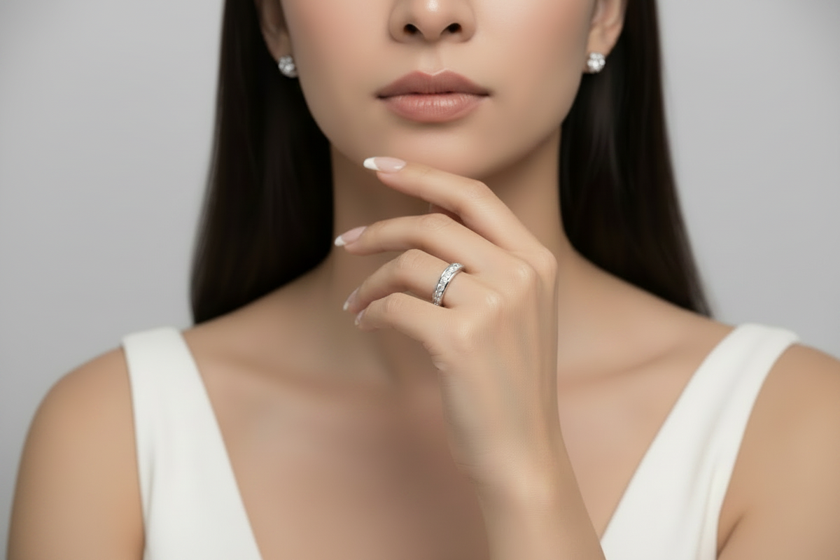 Classic Diamond Channel Wedding Ring