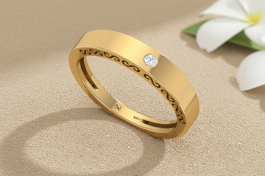 Heirloom Engraved Diamond Band Ring