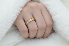 Ora Lattice Diamond Wedding Ring