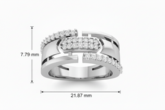 Modern Abstract Silver Ring