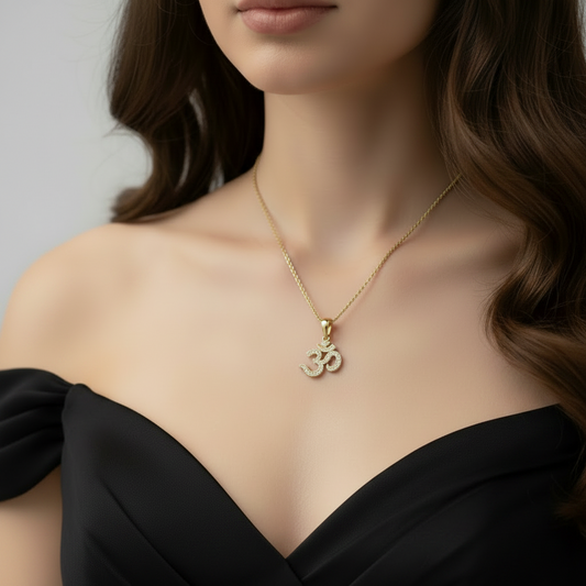 Aum Symbol Diamond Pendant