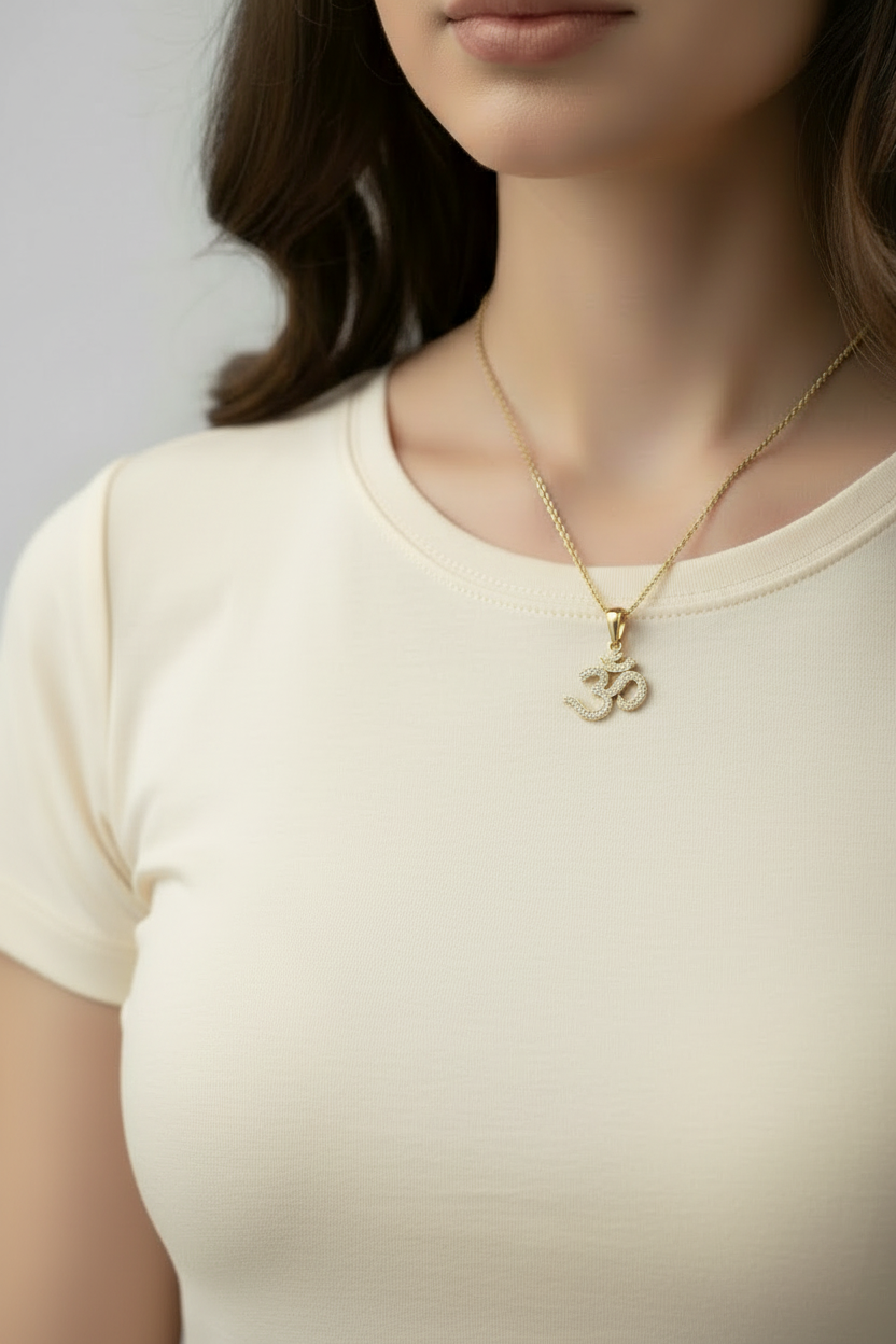 Aum Symbol Diamond Pendant