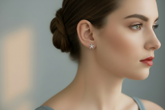Diamond Starfish Stud Earrings