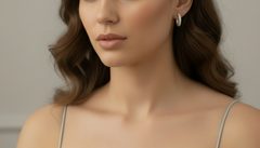 Genuine Diamond Eternity Huggies Earrings