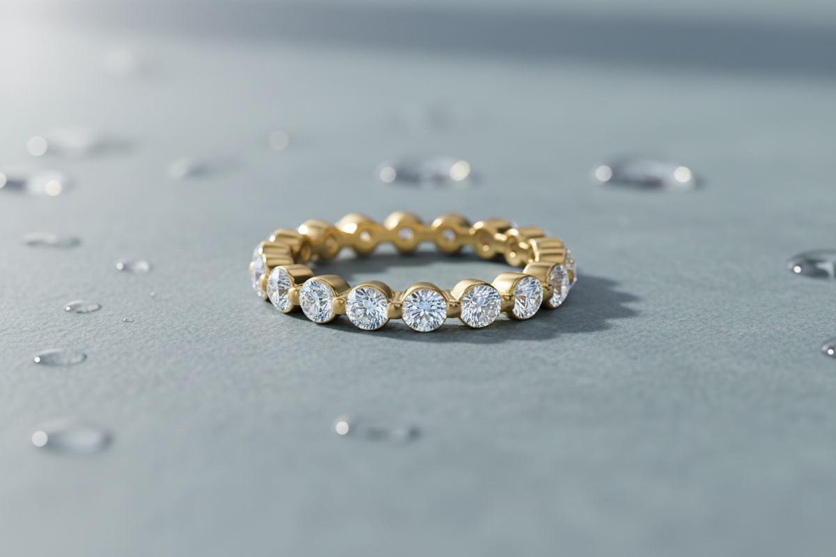 Floating Diamond Eternity Ring