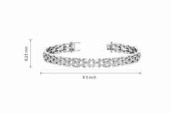 Modern Interlocking Diamond Link Bracelet
