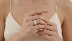 Round Diamond Channel Band Ring