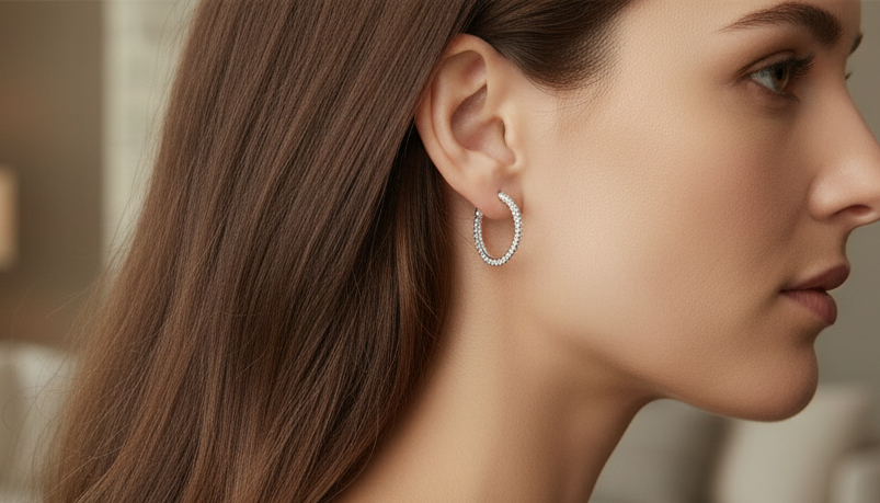 The 'Infinite Sparkle' Inside-Out Diamond Hoops Earrings