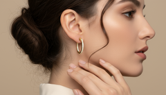 Modern Brilliance Hoops Earring