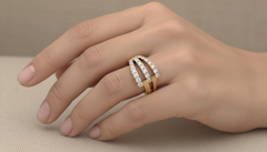 Geometric Charm Diamond Ring
