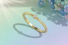 Floating Diamond Solitaire Ring