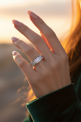 Trilogy Silver Cluster Ring
