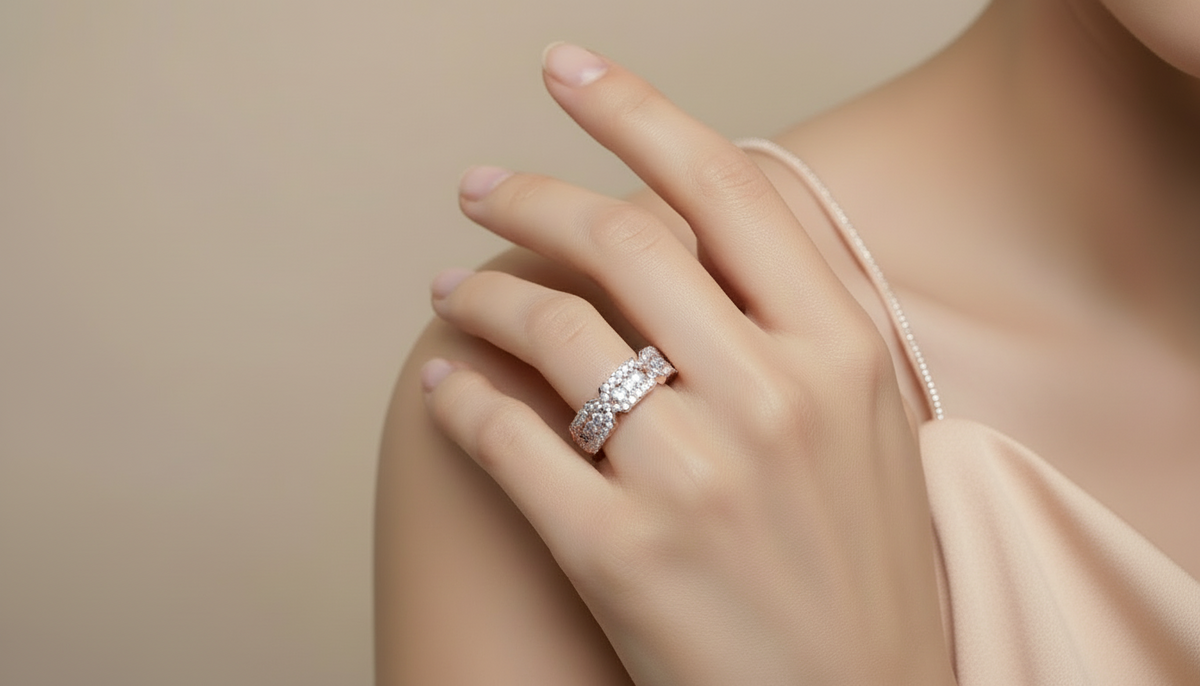 Trilogy Diamond Cluster Ring