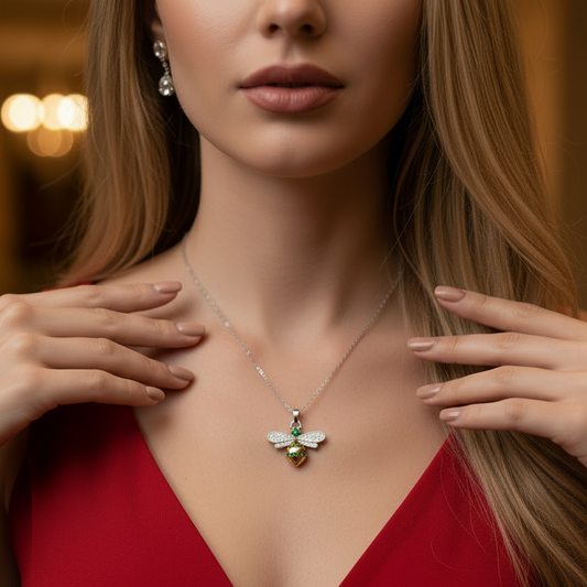 Two-Tone With Emerald Stone Bee