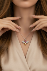 Two-Tone With Ruby Stone Bee