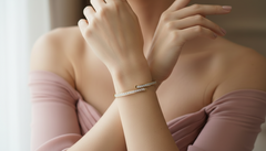 Modern Crossover Diamond Bangle