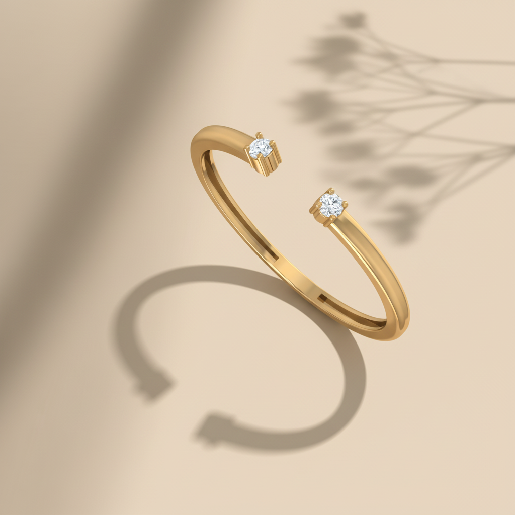 Open Cuff Diamond Ring