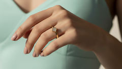 Square Diamond Cluster Ring