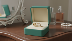 Modern Bypass Loop Design Diamond Statement Ring