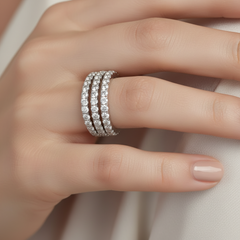 Blue Sapphire & Diamond Ring