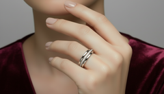 Modern Wrap-Around Diamond Band Ring