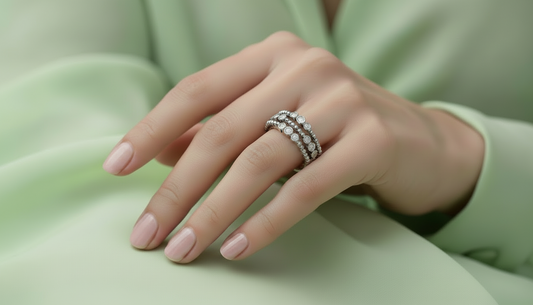 Vintage Style Milgrain Bezel Silver Ring