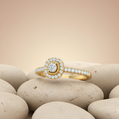The Micelle Halo Diamond Engagement Ring