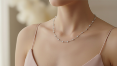 Dainty Gold and Diamonds by the Yard Necklace