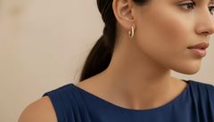 Dainty Shared-Prong Diamond Huggies Earring