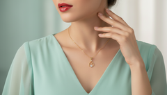Dainty Gold & Lab Diamond Open-Work Teardrop Pendant with Flower Accent