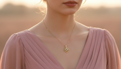 Classic Gold Nature-Inspired Lab Diamond Heart Pendant