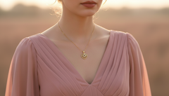 Classic Gold Nature-Inspired Lab Diamond Heart Pendant