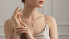 Classic Gold Nature-Inspired Diamond Heart Pendant