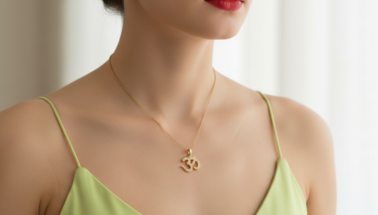 Hindu Om Symbol Gold Pendant