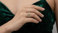 Two Crossover Diamond Ring