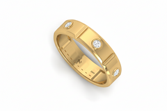 The Domed Diamond Eternity Band