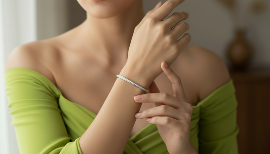 Classic Single Line Diamond Daily Wear Bangle