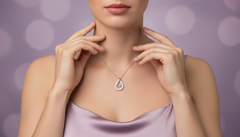 Diamond Starburst Oval Pendant