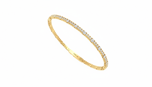 Hinged Flexible Gold Bangle