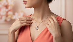 Dainty M Alphabet Silver Pendant